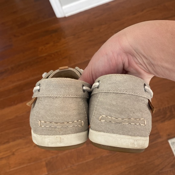 Womens Sperry Topsider Coil Ivy Stone Grey Water Canvas Boat Shoes - Picture 7 of 9